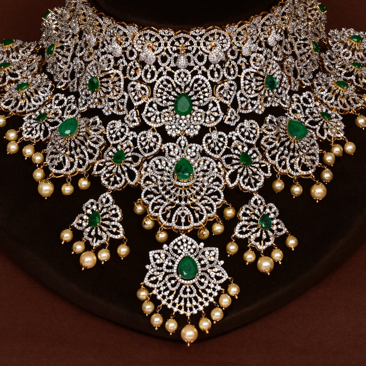 CZ Silver Emerald Choker