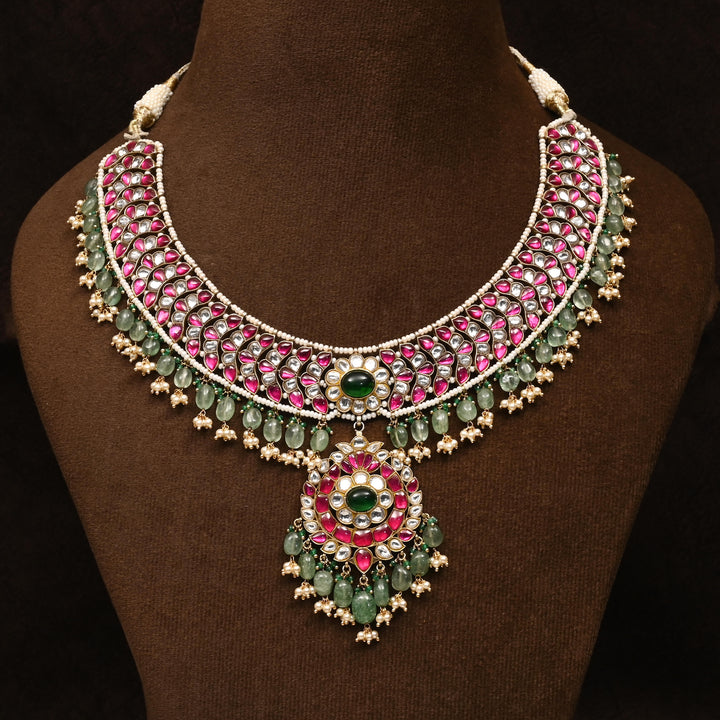 Silver Kundan Necklace