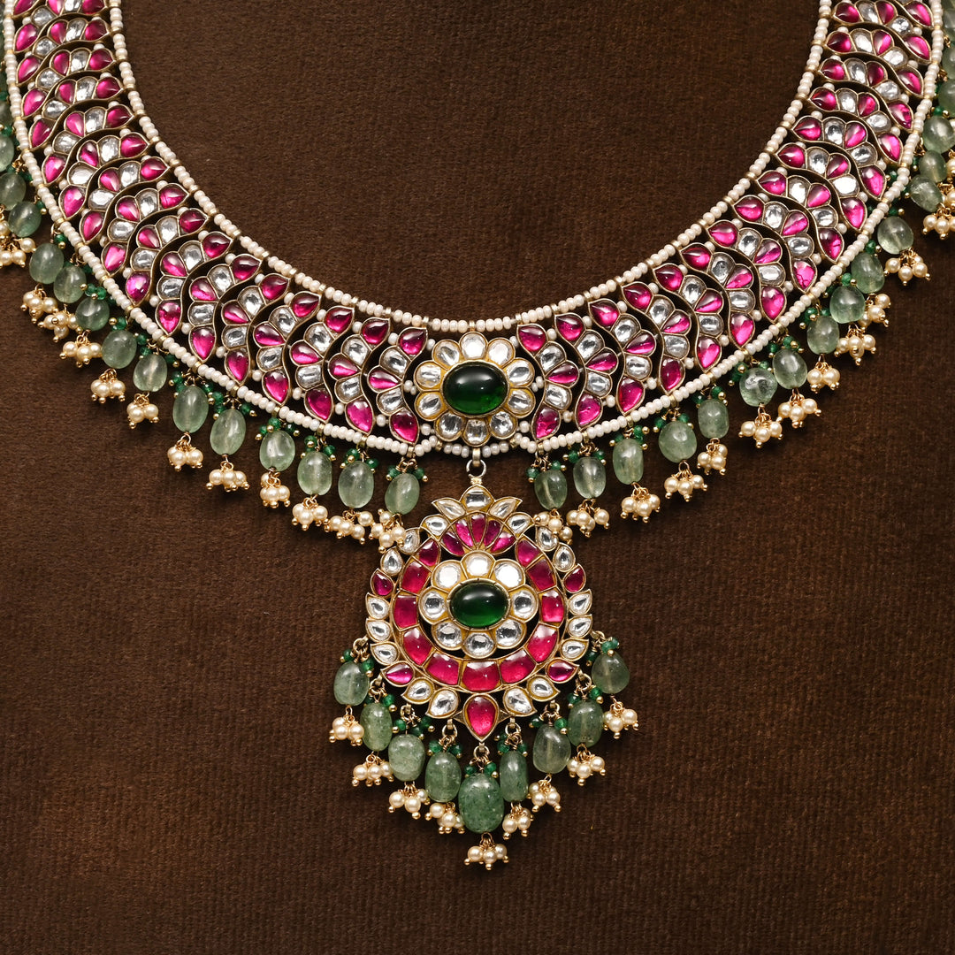 Silver Kundan Necklace