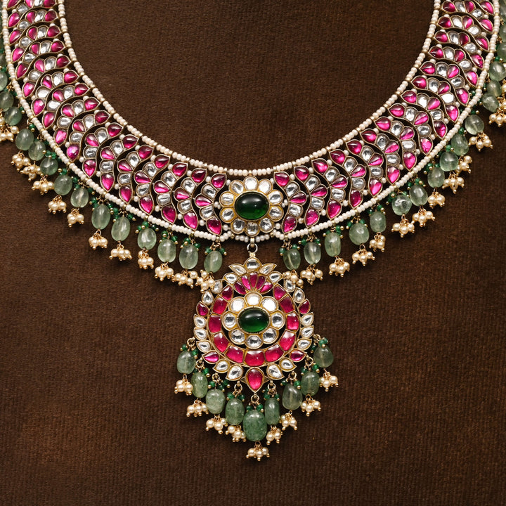 Silver Kundan Necklace