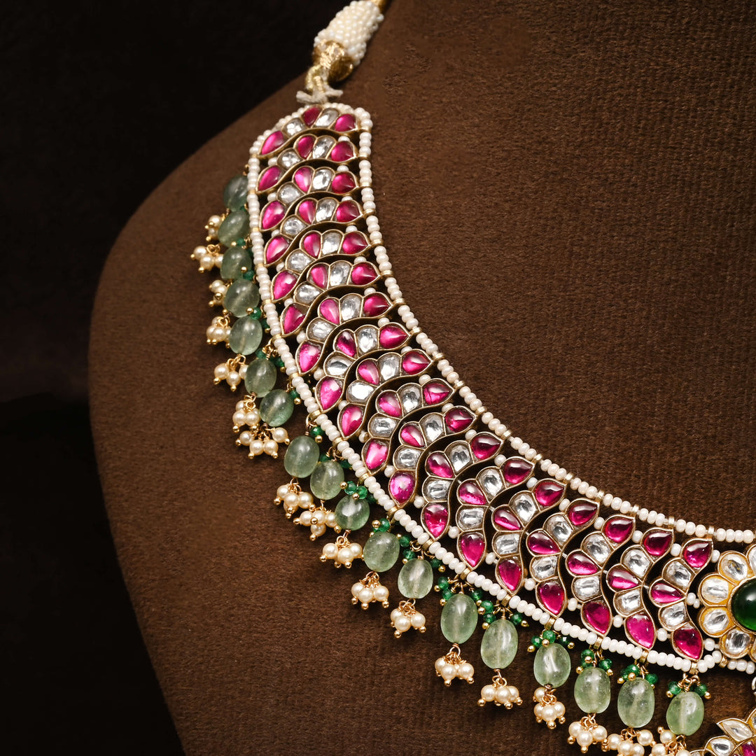 Silver Kundan Necklace
