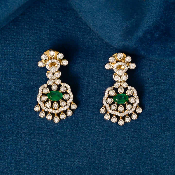 Handcrafted designer 92.5 silver cz emerald earrings with premium cz stones, semi precious emerald embellishments and floral motifs . Perfect for bridal wear, festive occasions, weddings, and traditional ethnic styling.
Sri fine jewellery, Hyderabad. 