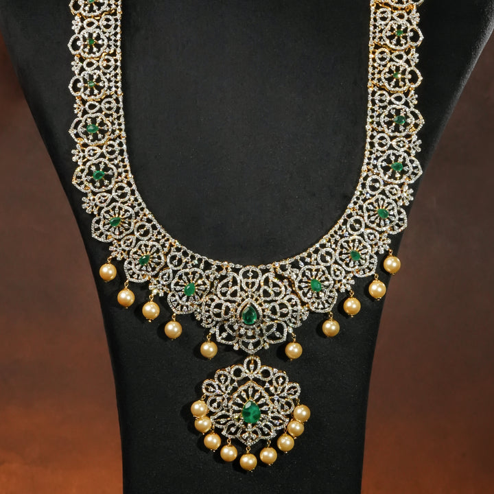 CZ Silver Emerald Necklace