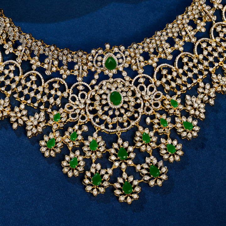 CZ Silver Emerald Choker