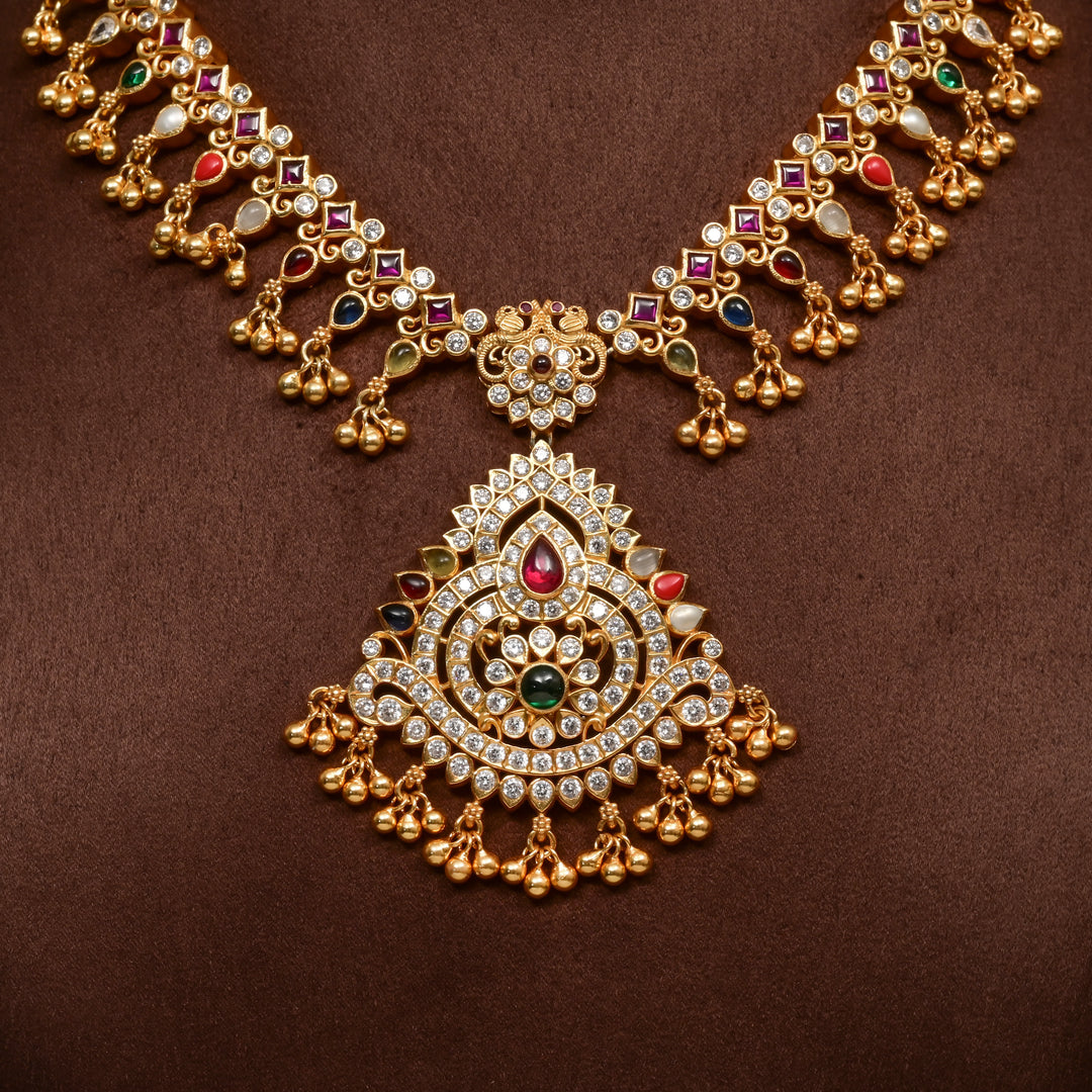 Silver Temple Nakshi Necklace