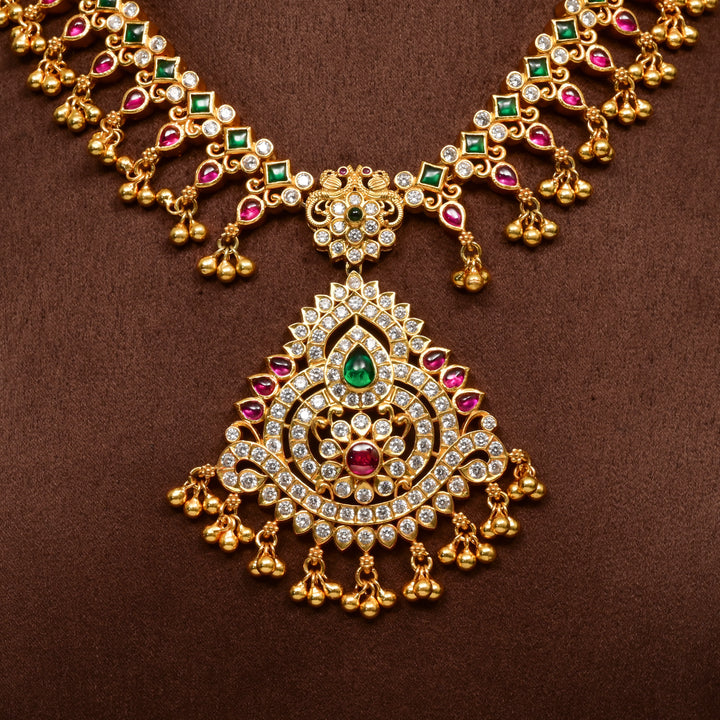 Silver Temple Nakshi Necklace