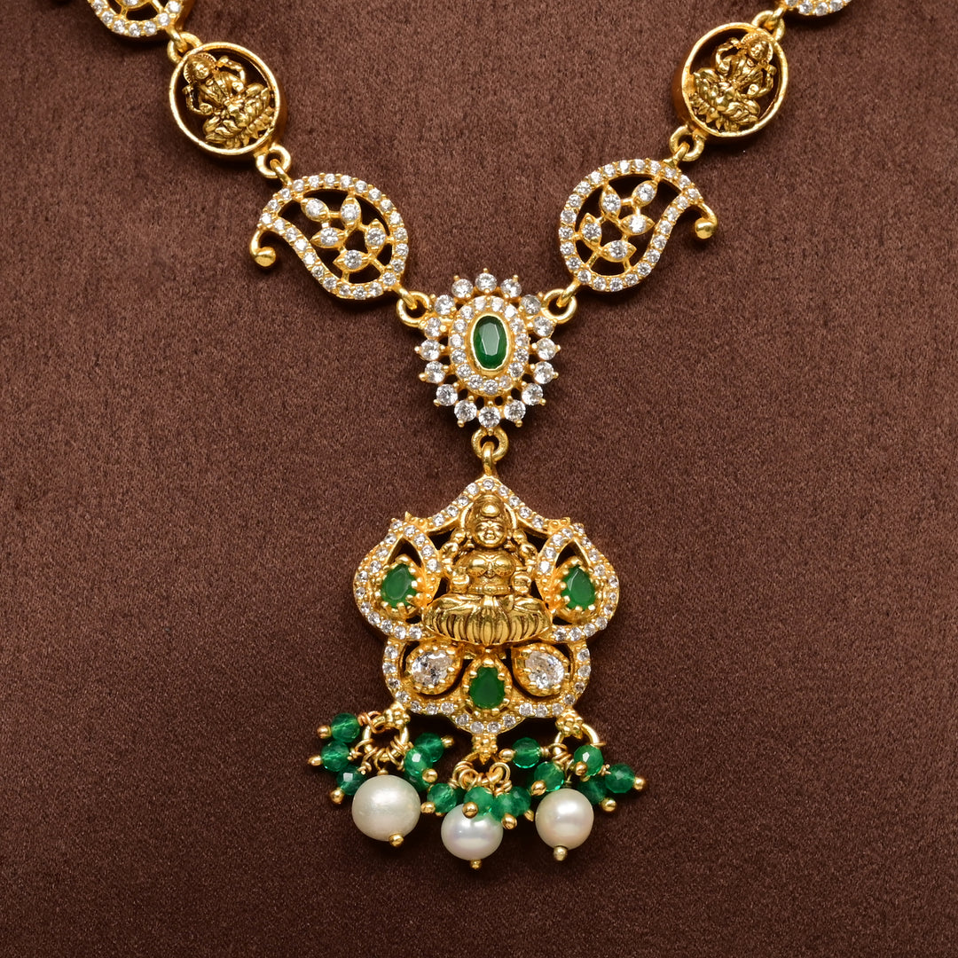 Silver Temple Nakshi Necklace