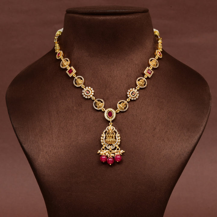 Silver Temple Nakshi Necklace