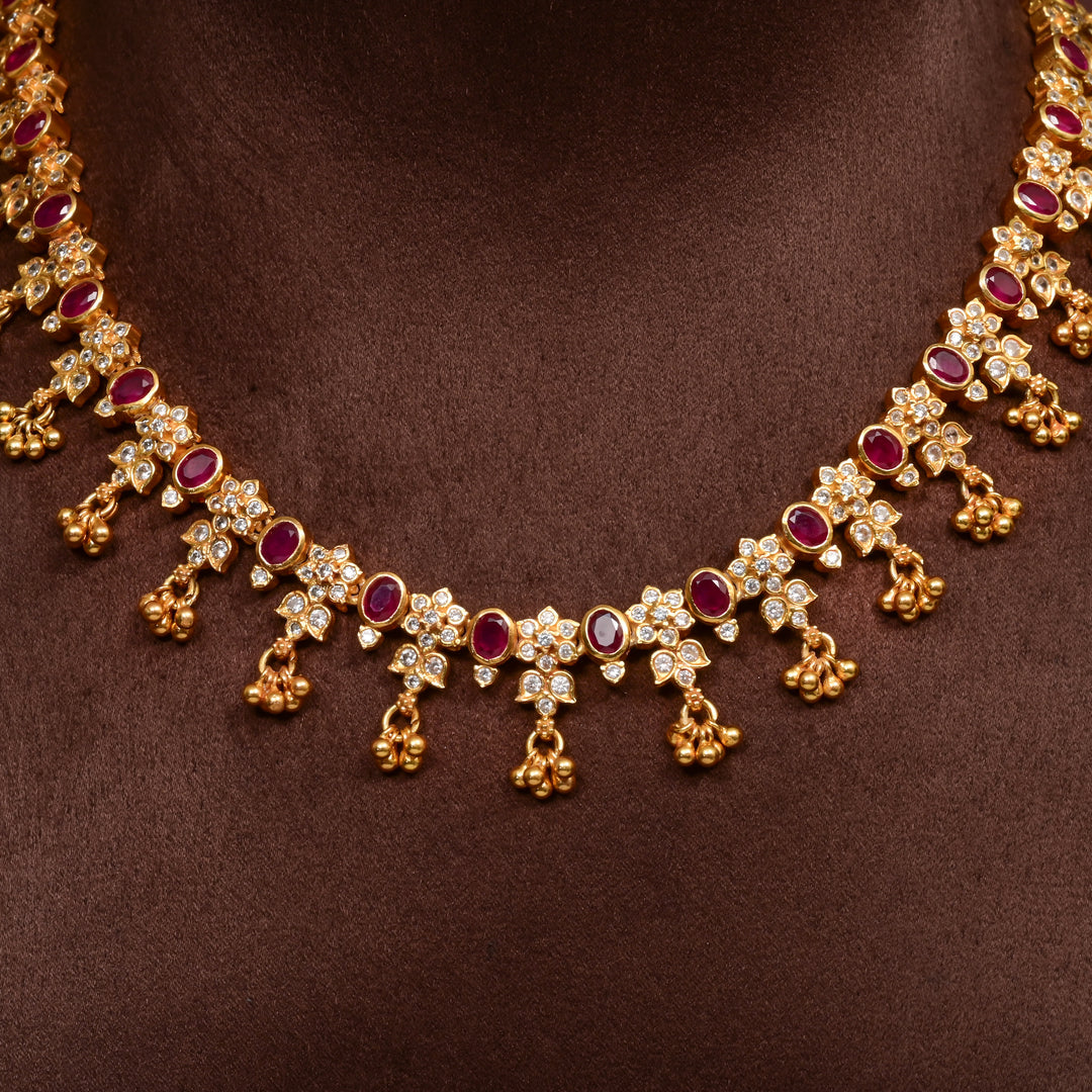 Silver Temple Nakshi Necklace