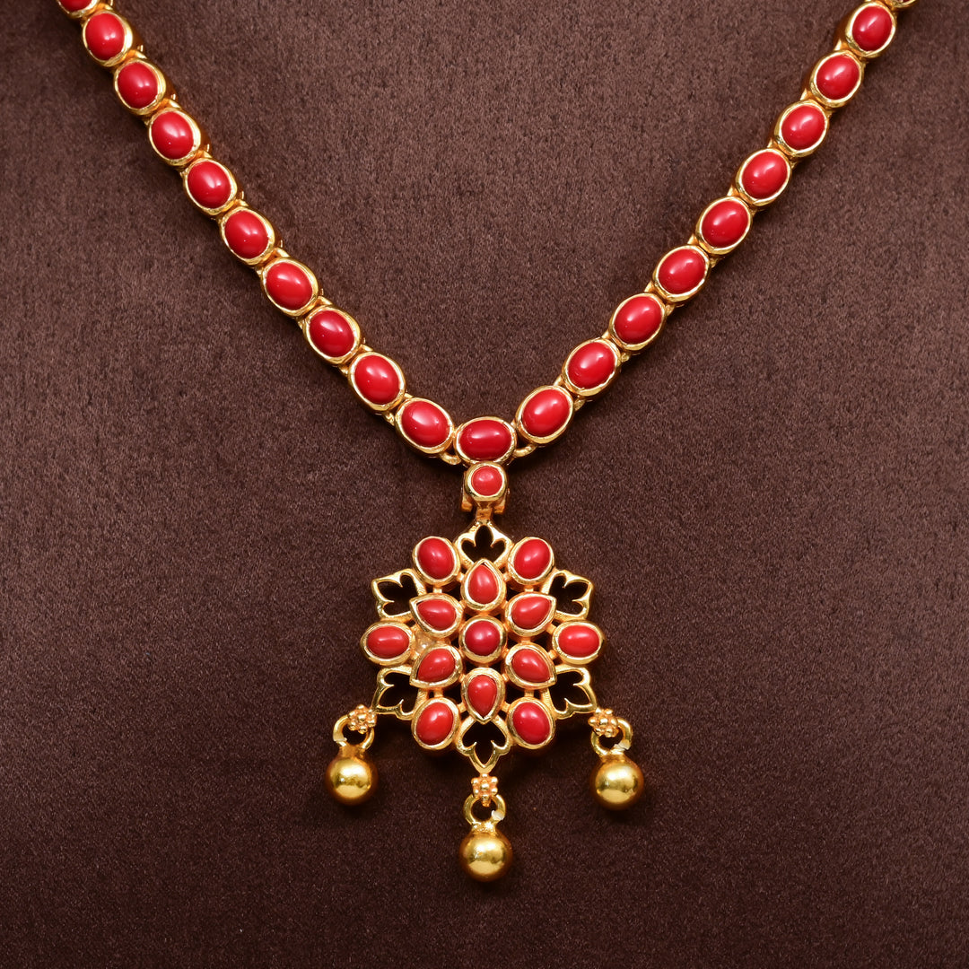 Silver Temple Nakshi Necklace