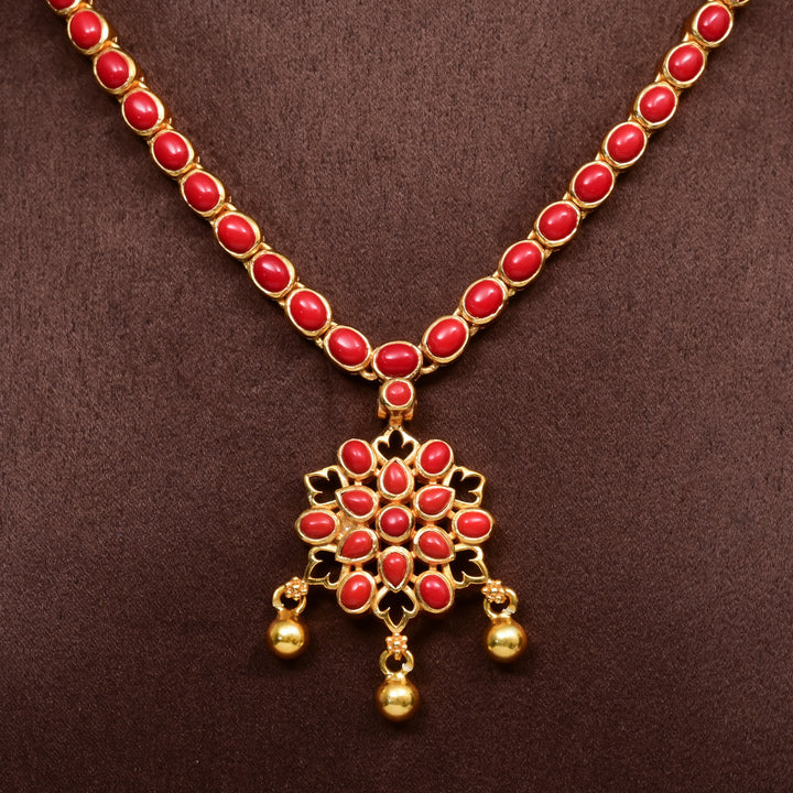 Silver Temple Nakshi Necklace