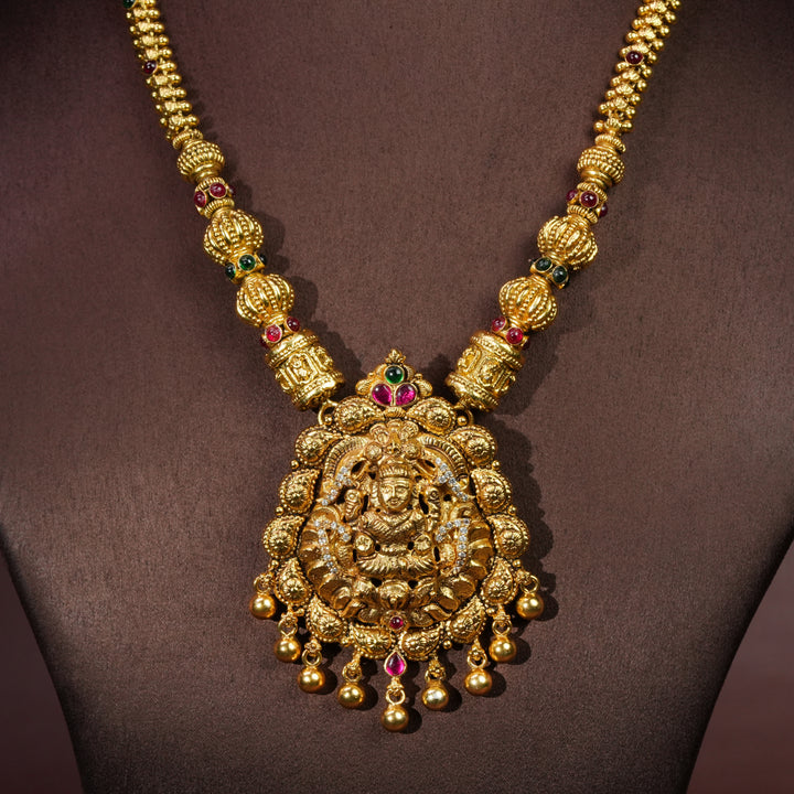 Silver Temple Nakshi Necklace