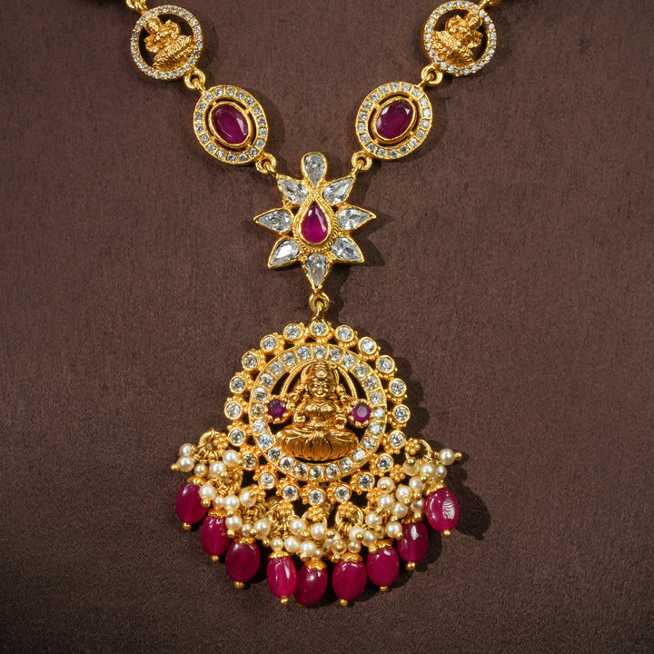 Silver Temple Nakshi Necklace