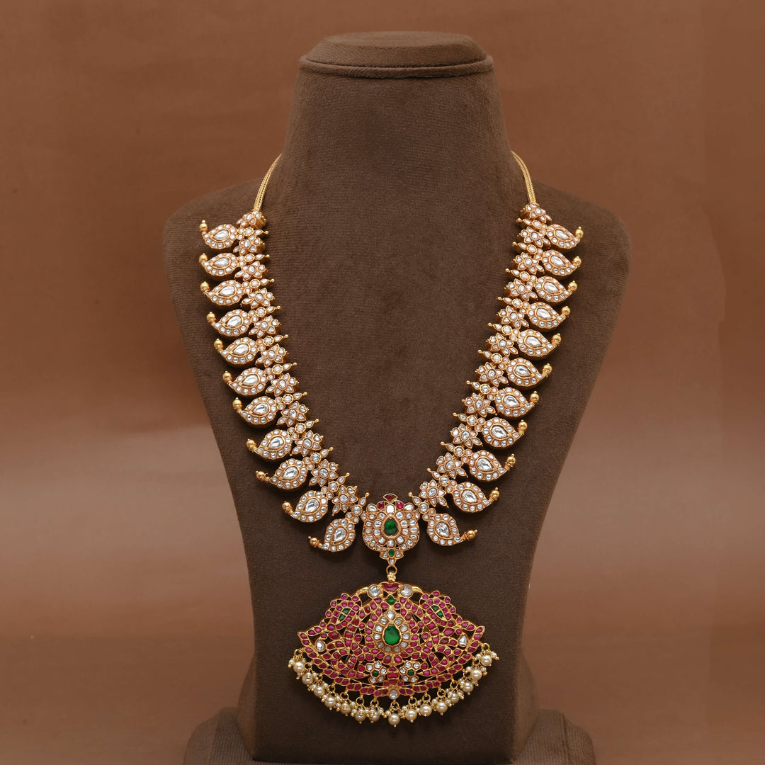 Silver Reversible Kundan Necklace