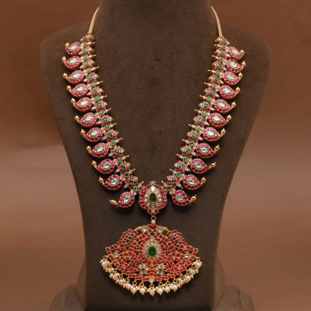 Silver Reversible Kundan Necklace