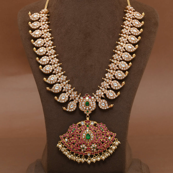 Silver Reversible Kundan Necklace