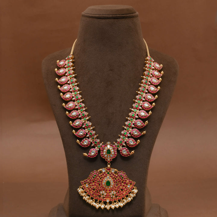 Silver Reversible Kundan Necklace