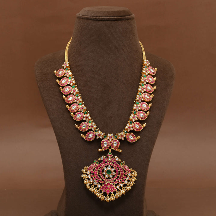 Silver Kundan Mango Necklace