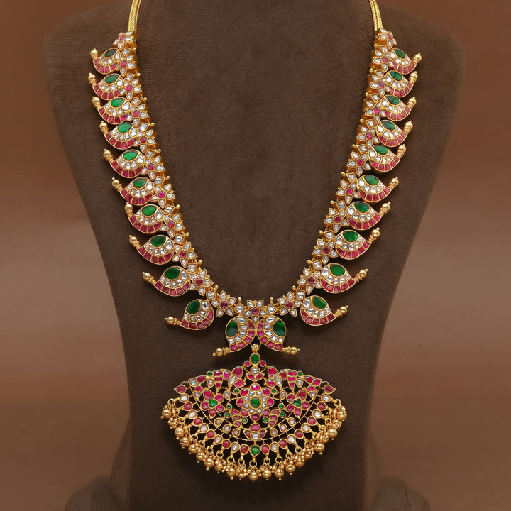 Silver Kundan Mango Necklace