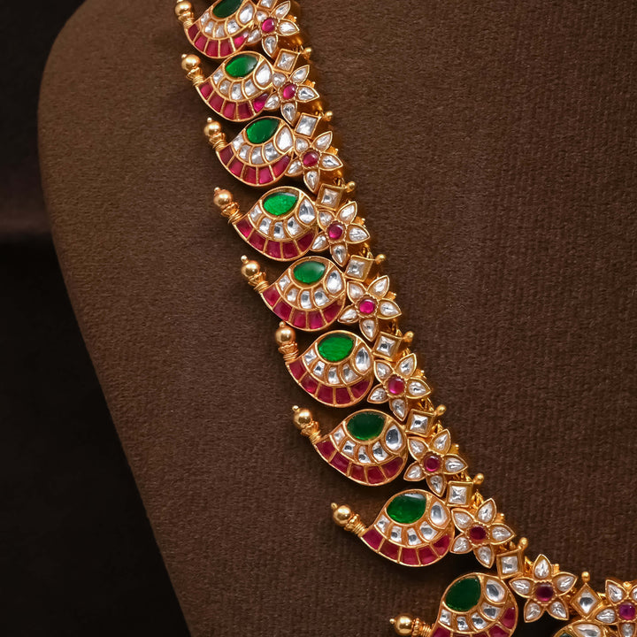 Silver Kundan Mango Necklace