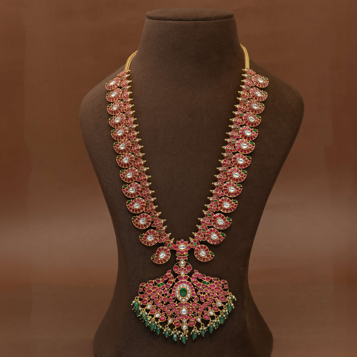 Silver Kundan Mango Necklace