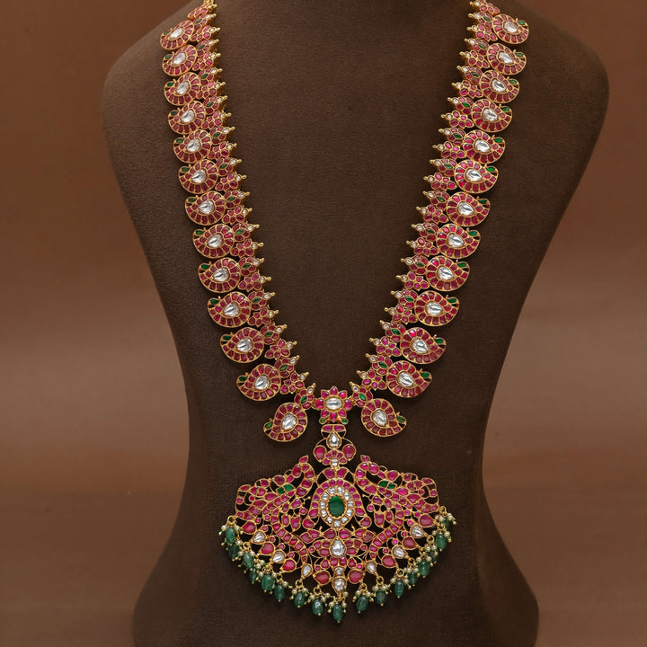 Silver Kundan Mango Necklace
