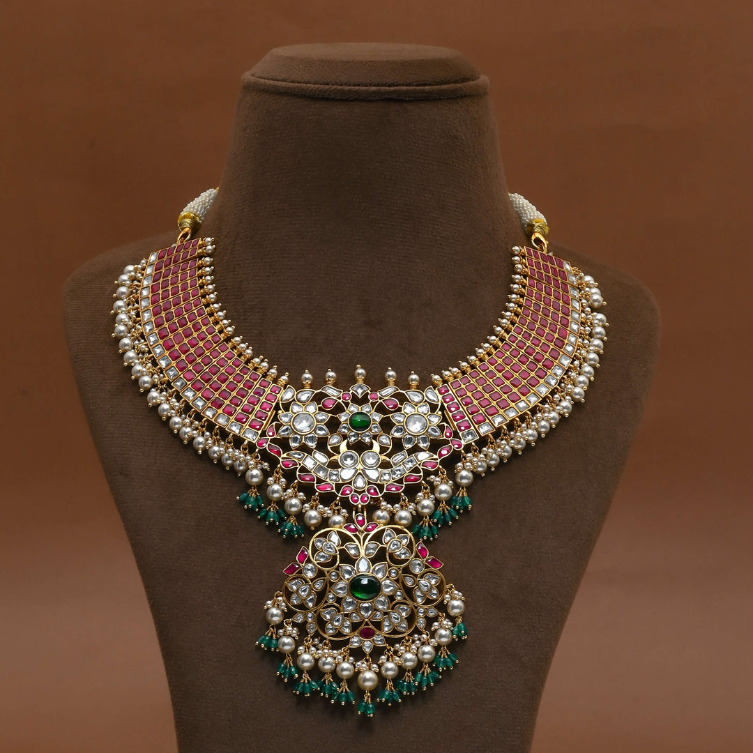 Silver Kundan Necklace