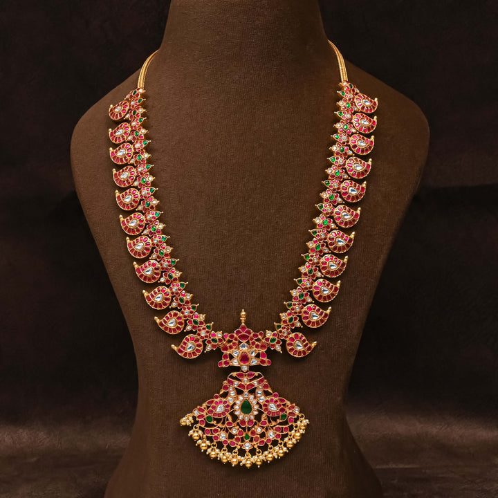 Silver Kundan Mango Necklace