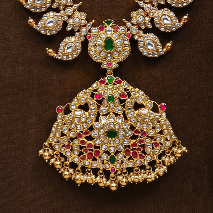 Silver Kundan Reversible Mango Necklace