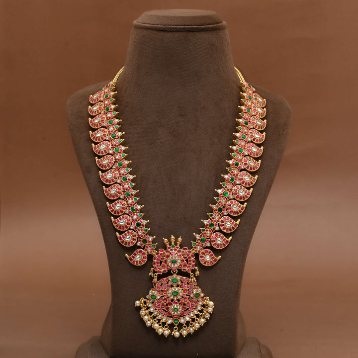 Silver Kundan Mango Necklace