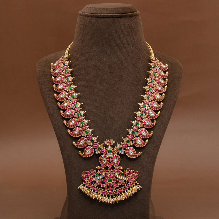 Silver Kundan Mango Necklace