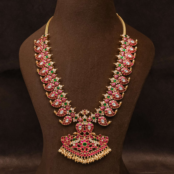 Silver Kundan Mango Necklace