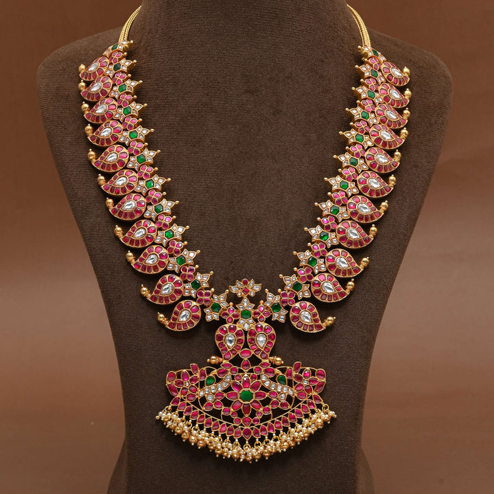 Silver Kundan Mango Necklace