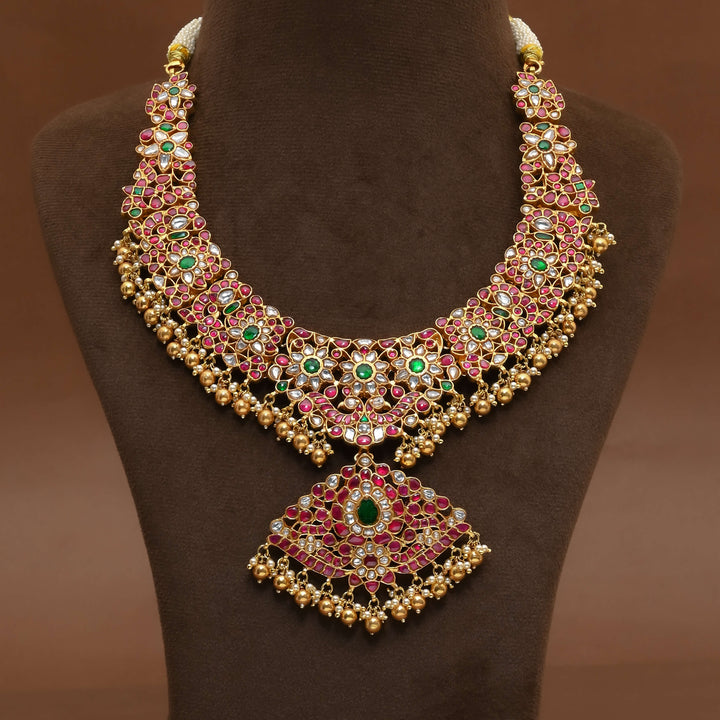 Silver Kundan Necklace