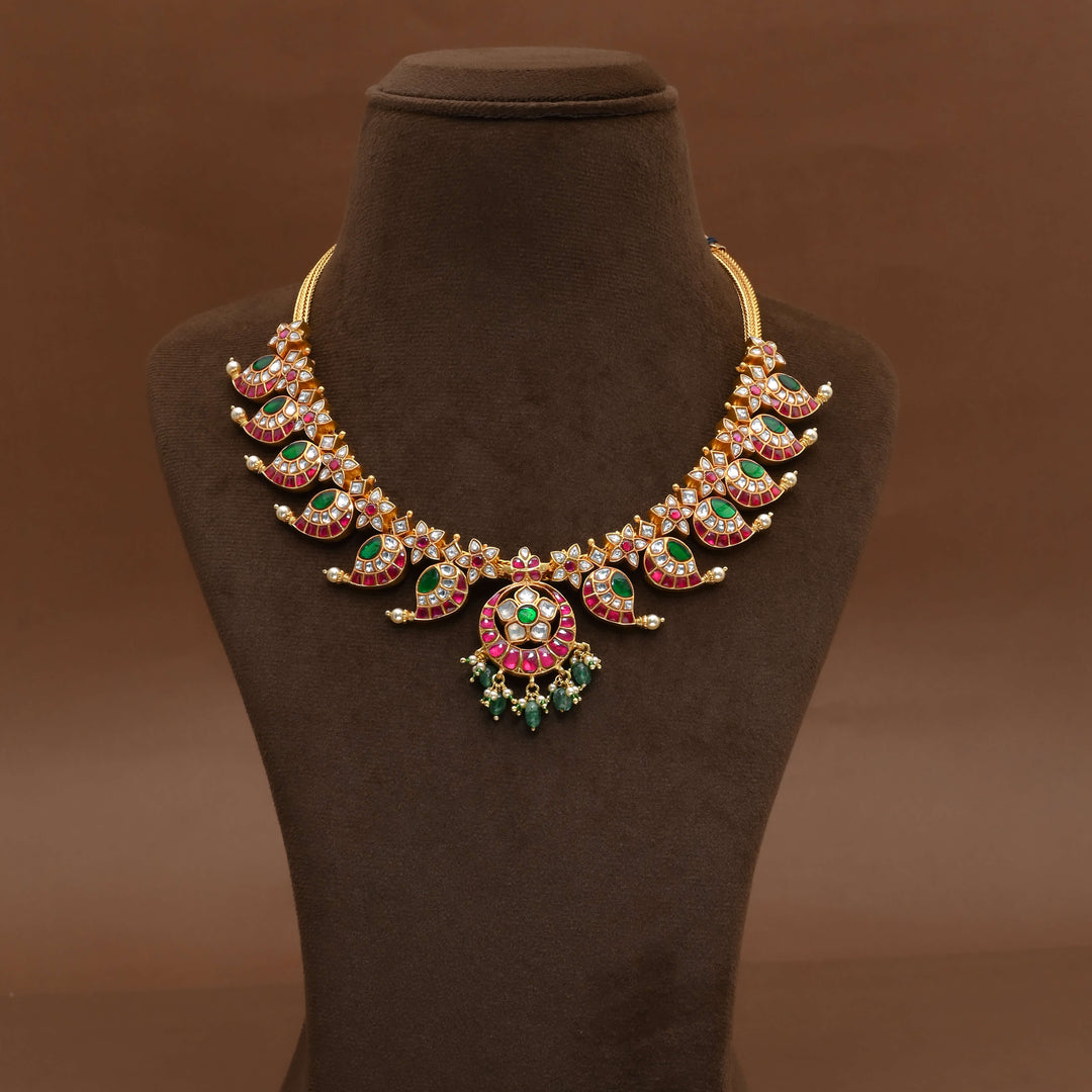 Silver Kundan Necklace