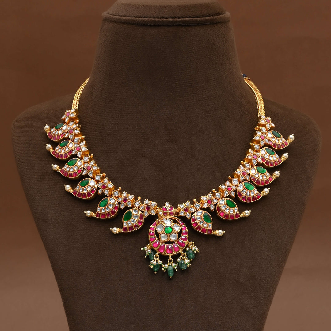 Silver Kundan Necklace