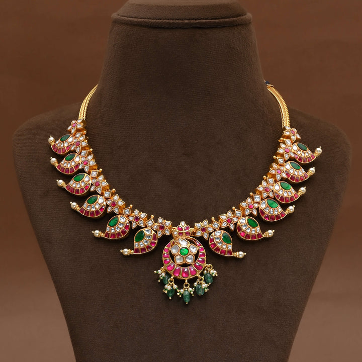 Silver Kundan Necklace