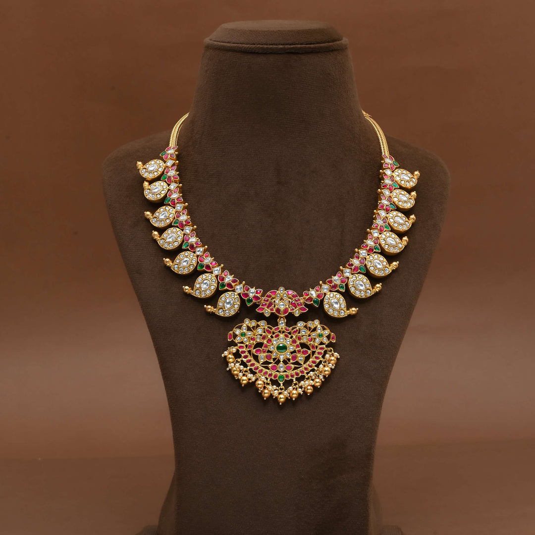 Silver Kundan Necklace