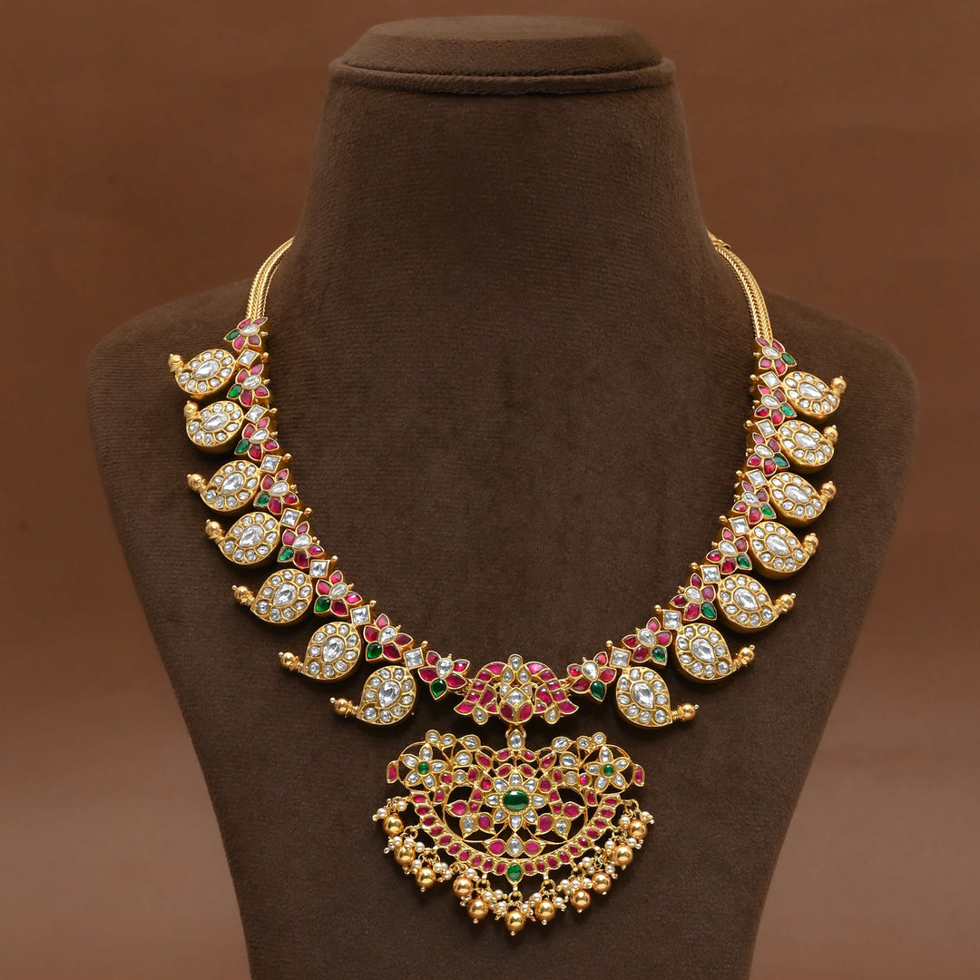 Silver Kundan Necklace