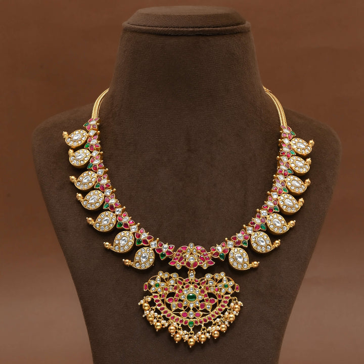 Silver Kundan Necklace