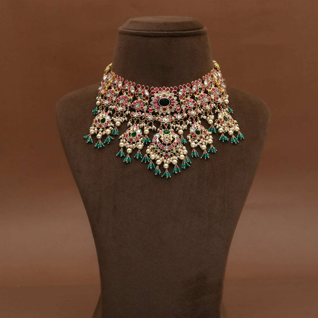 Silver Kundan Choker