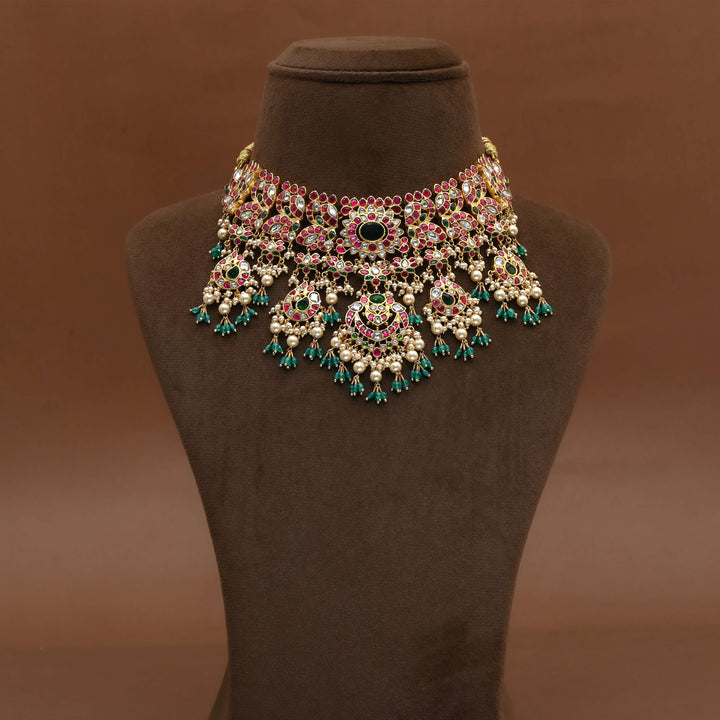 Silver Kundan Choker