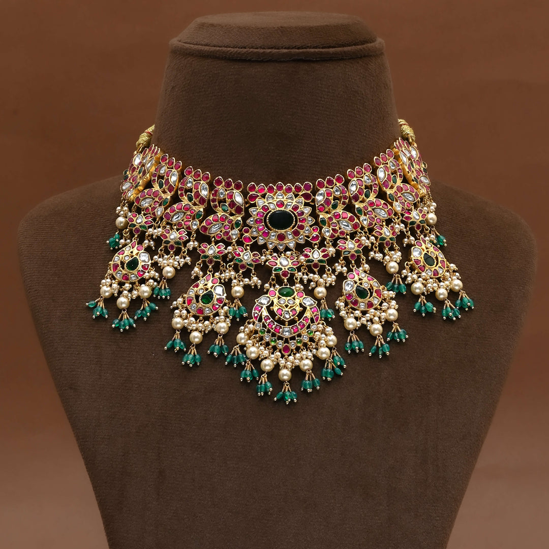 Silver Kundan Choker