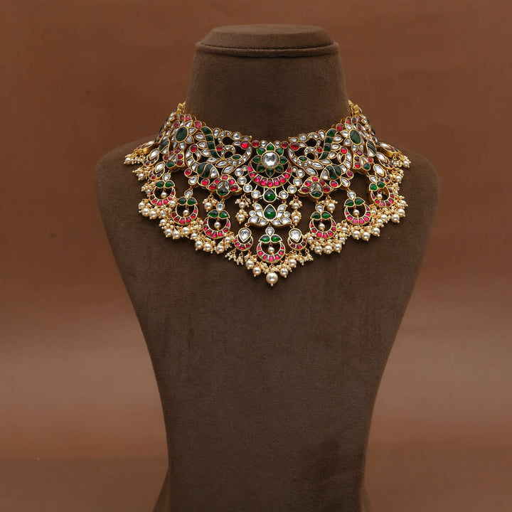 Silver Kundan Choker