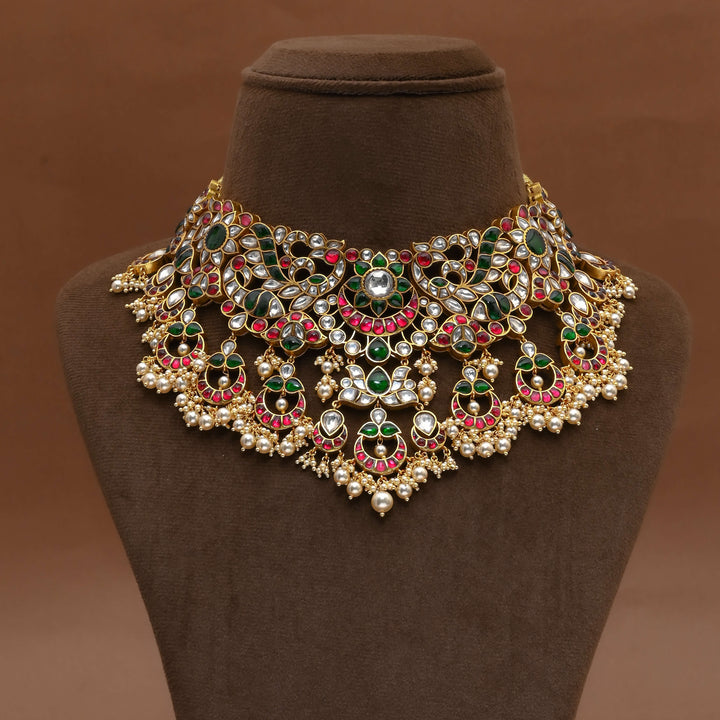Silver Kundan Choker