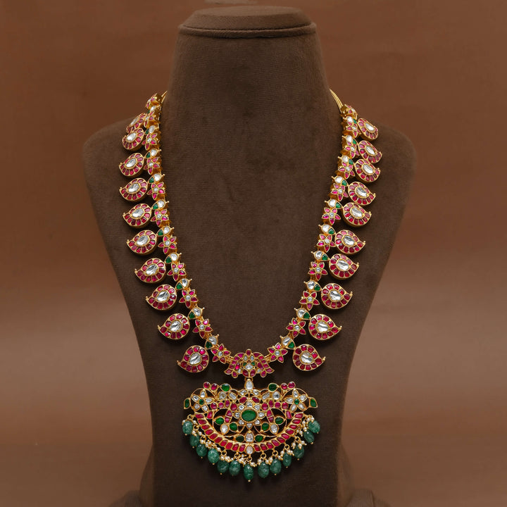 Silver Kundan Mango Necklace