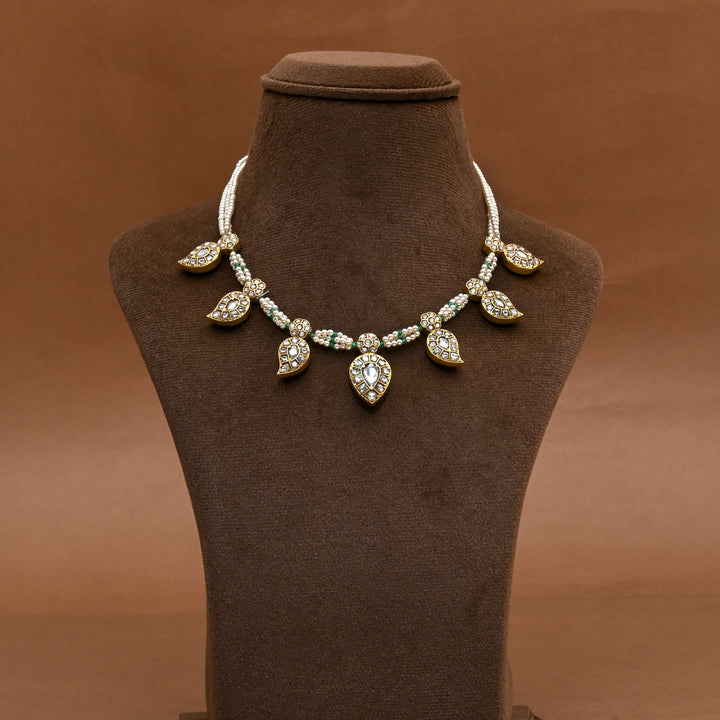 Silver Kundan Mango Necklace