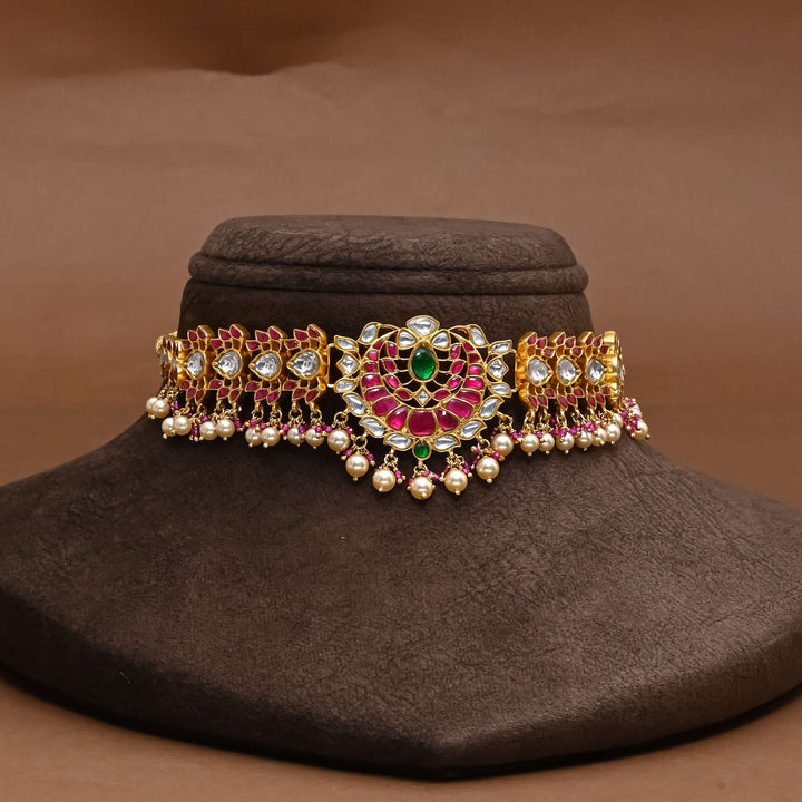 Silver Kundan Choker