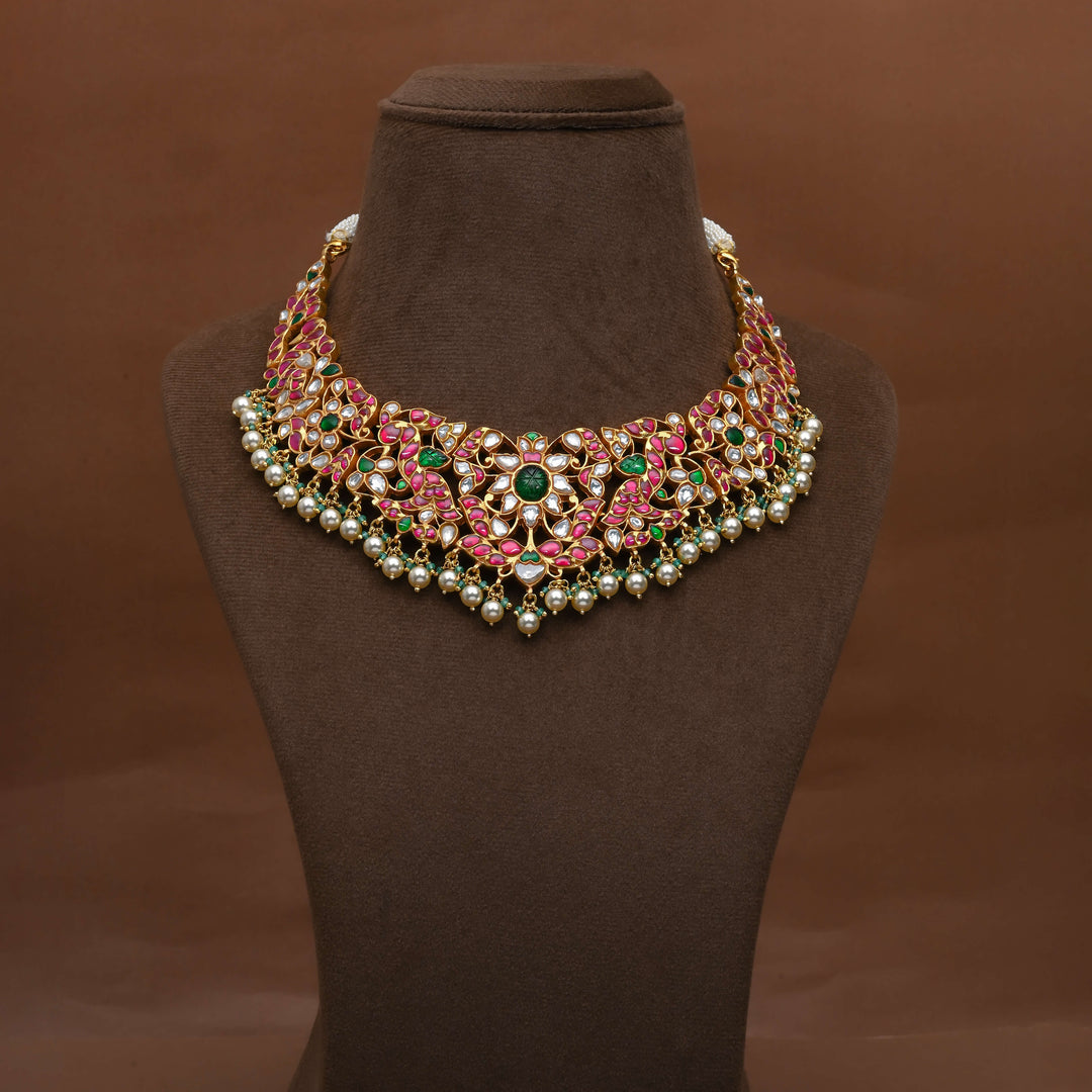 Silver Kundan Necklace