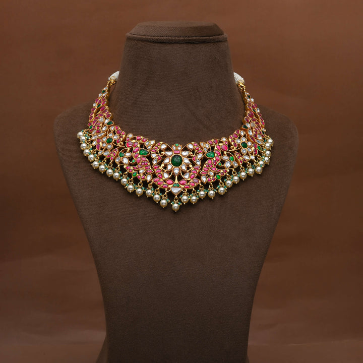 Silver Kundan Necklace